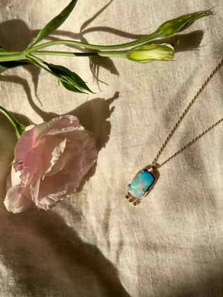boulder opal & pink sapphire