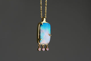 boulder opal & pink sapphire