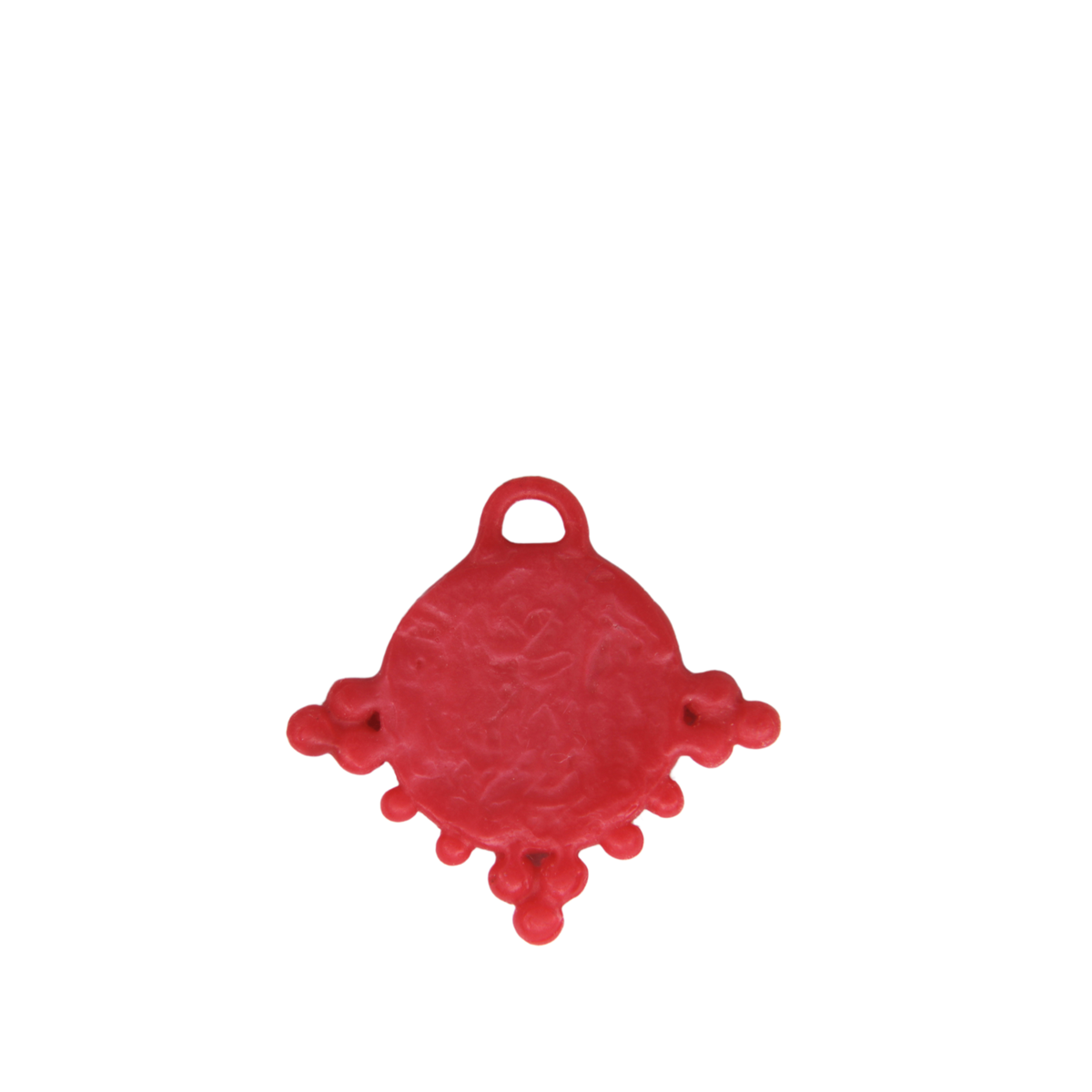Pendant carved in red wax before casting
