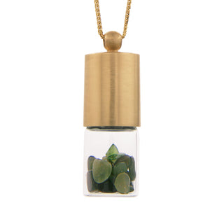 essential oil roller bottle necklace - jade